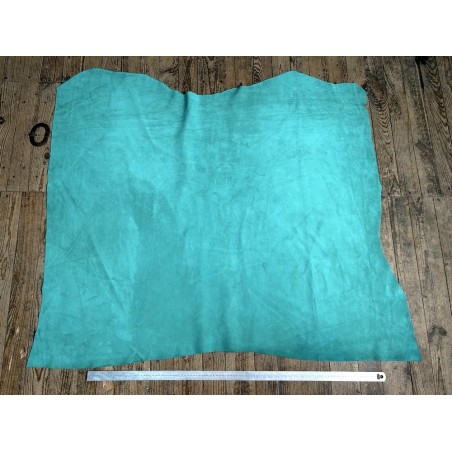 Peau de veau velours vert menthe - Maroquinerie - Cuir en Stock
