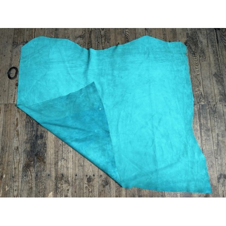 Peau de veau velours vert menthe - Maroquinerie - Cuir en Stock