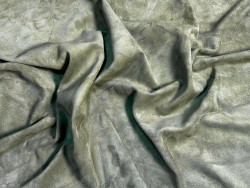 Peau de veau velours vert sapin - Maroquinerie - Cuir en Stock