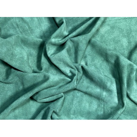 Peau de veau velours vert olive - Maroquinerie - Cuir en Stock