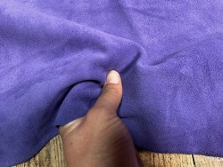 Peau de veau velours violette - Maroquinerie - Cuir en Stock