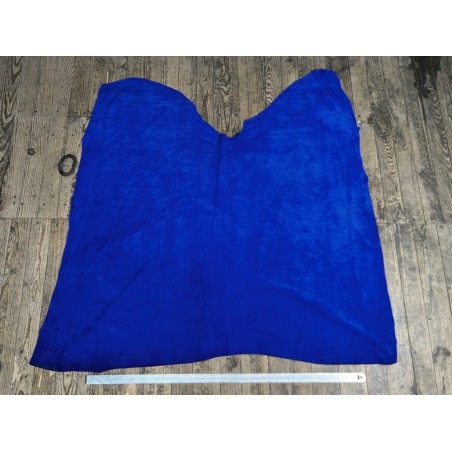 Peau de veau velours bleu électrique - Maroquinerie - Cuir en Stock