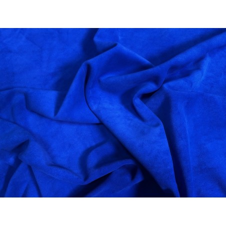 Peau de veau velours bleu électrique - Maroquinerie - Cuir en Stock