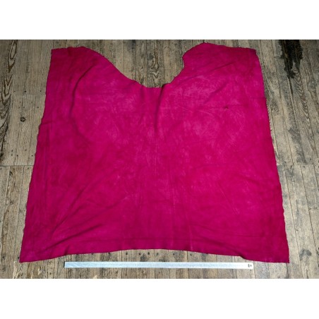 Peau de veau velours rose fuchsia - Maroquinerie - Cuir en Stock