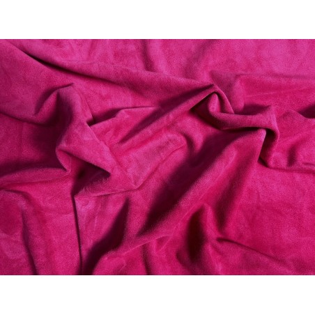 Peau de veau velours rose fuchsia - Maroquinerie - Cuir en Stock