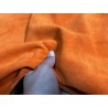 Peau de veau velours mandarine - Maroquinerie - Cuir en Stock