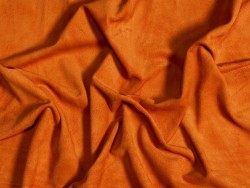 Peau de veau velours mandarine - Maroquinerie - Cuir en Stock