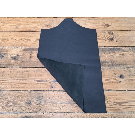Morceau unique 82x59 - N°5 - Grains vachette - Noir - Cuir en Stock