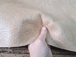 Morceau unique 82x59 - N°6 - Gros grains - Beige - Cuir en Stock