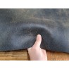 double croupon - noir vieilli - anse et sangle de sac ceinture - cuir en stock