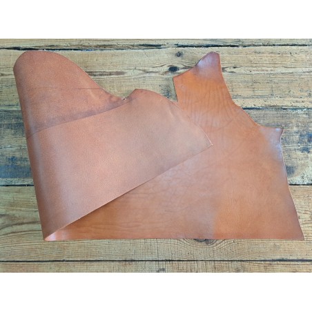 Bande de collet vegetal lisse - Fauve - Cuir en Stock