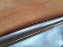 Lot de 2 peaux - Cuir de mouton et de chèvre - Cuir en Stock