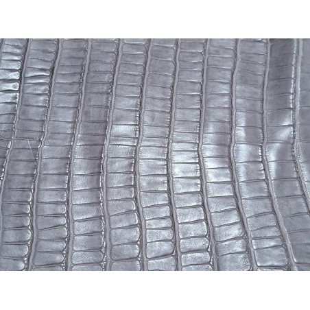 Queue de crocodile - Gris mat - bijoux et accessoires - Cuir en Stock