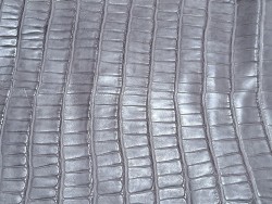 Queue de crocodile - Gris mat - bijoux et accessoires - Cuir en Stock