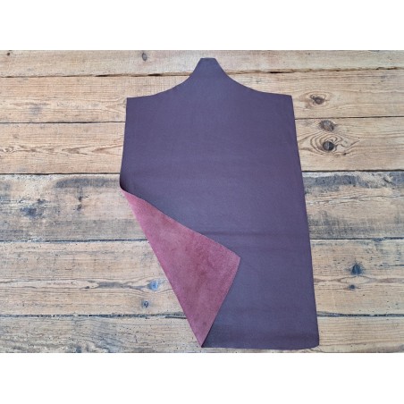 Morceau unique 82x59 - N°4 - Grainé - Bordeaux - Cuir en Stock