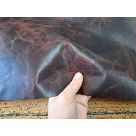 Morceau unique 82x59 - N°5 - Pullup - Châtaigne  - Cuir en Stock