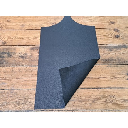 Morceau unique 82x59 - N°7 - Gros grains - Noir - Cuir en Stock