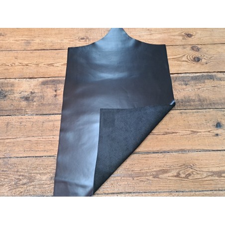 Morceau unique 82x59 - N°11 - Lisse satiné - Noir - Cuir en Stock