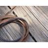 Lacet de cuir carré - 3 mm - Chocolat - Cuir en Stock