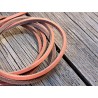 Lacet de cuir carré - 3 mm- Saumon - Cuir en Stock