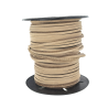 Lacet de cuir carré - 3 mm- Nubuck beige - Cuir en Stock