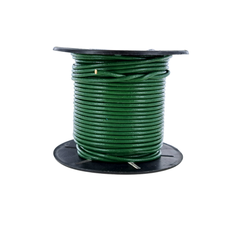 Lacet de cuir rond - Vert - 2mm - Accessoire ou bijoux - Cuir en Stock