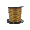 Lacet de cuir rond - Métallique doré - 2mm - Cuir en Stock