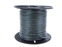 Lacet de cuir rond - Métallique gris - 2mm - Cuir en Stock