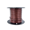 Lacet de cuir rond - Métallique marron - 2mm - Cuir en Stock