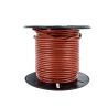 Lacet de cuir rond - Métallique brun rouge - 2mm - Cuir en Stock