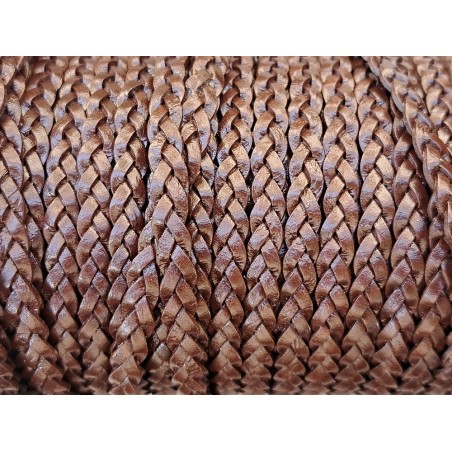 lacet tressé plat - 3x2mm - bijoux - maroquinerie - cuirenstock