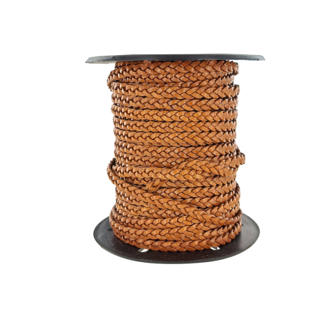 lacet tressé plat - 3x2mm - bijoux - maroquinerie - cuirenstock