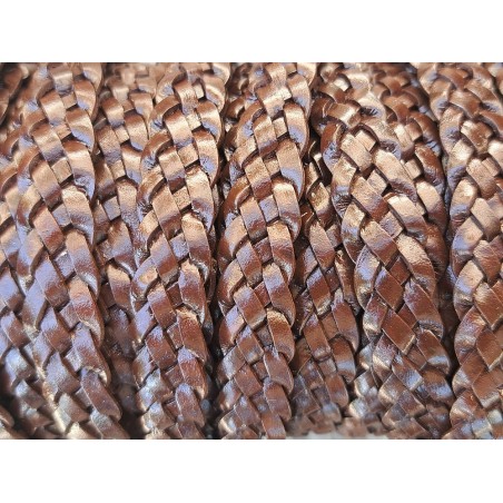 lacet tressé plat - 5x3mm - bijoux - maroquinerie - cuirenstock