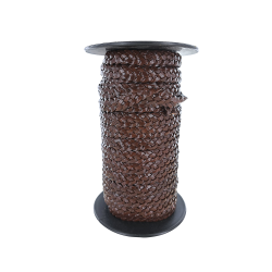 lacet tressé plat - 5x3mm - bijoux - maroquinerie - cuir en stock