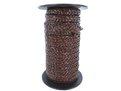 lacet tressé plat - 5x3mm - bijoux - maroquinerie - cuir en stock