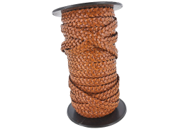 lacet tressé plat - 5x3mm - bijoux - maroquinerie - cuir en stock