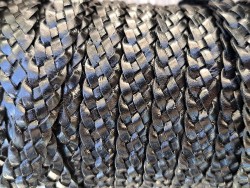 lacet tressé plat - 5x3mm - bijoux - maroquinerie - cuirenstock