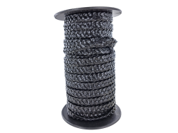 lacet tressé plat - 5x3mm - bijoux - maroquinerie - cuir en stock