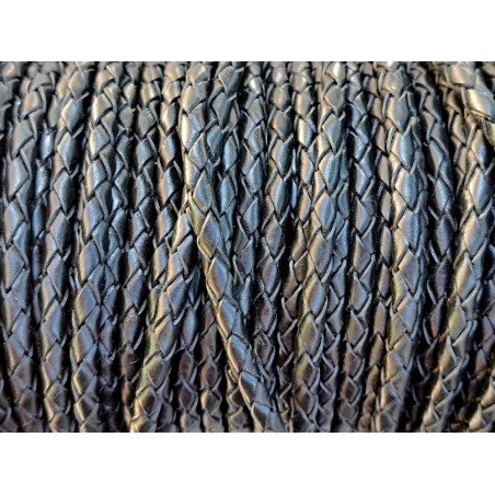 lacet plat tressé rond - 4mm - bijoux - maroquinerie - cuirenstock