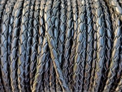 lacet plat tressé rond - 4mm - bijoux - maroquinerie - cuirenstock