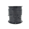 lacet plat tressé rond - 4mm - bijoux - maroquinerie - cuir en stock