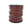 lacet plat tressé rond - 4mm - bijoux - maroquinerie - cuir en stock
