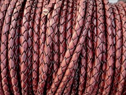 lacet plat tressé rond - 4mm - bijoux - maroquinerie - cuirenstock