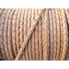 Lacet plat tressé rond - 4 mm - Naturel - Maroquinerie - Bijoux