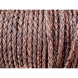 lacet rond tressé - 4mm - bijoux - maroquinerie - cuirenstock