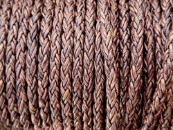 lacet rond tressé - 4mm - bijoux - maroquinerie - cuirenstock