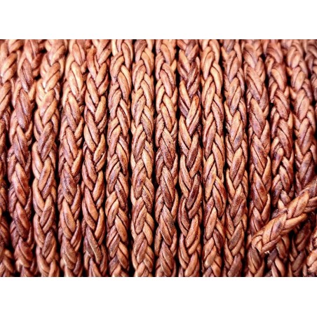 lacet rond tressé - 4mm - bijoux - maroquinerie - cuirenstock