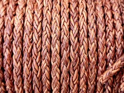 lacet rond tressé - 4mm - bijoux - maroquinerie - cuirenstock