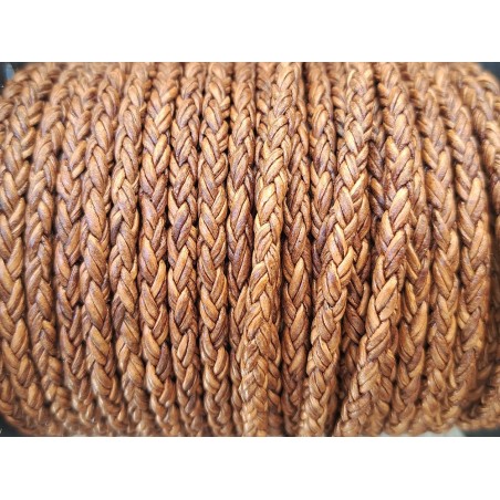 lacet rond tressé - 4mm - bijoux - maroquinerie - cuirenstock