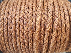 lacet rond tressé - 4mm - bijoux - maroquinerie - cuirenstock